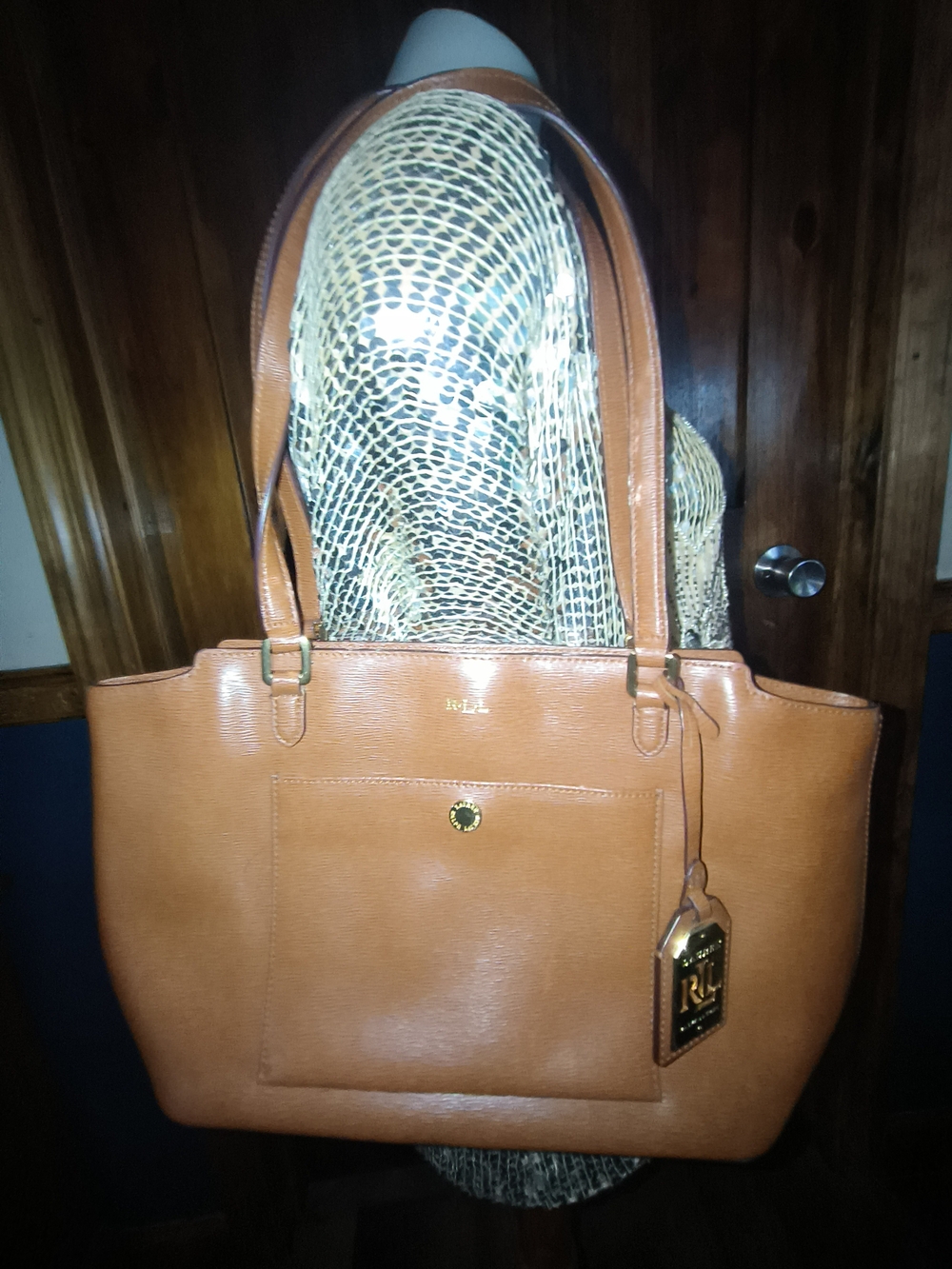 Ralph Lauren Tan Leather Tote Bag - Classic Women's Shoulder Bag